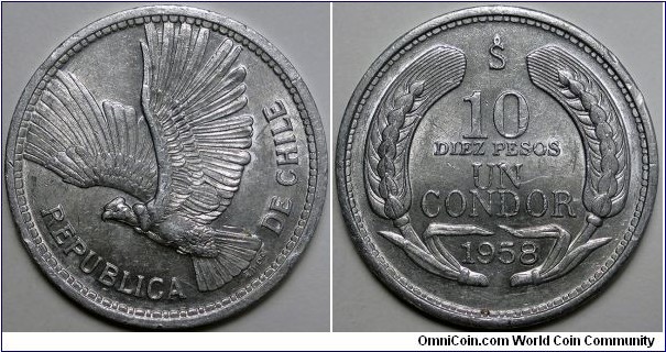 Chile, 1958 So 1 Condor, KM#181.