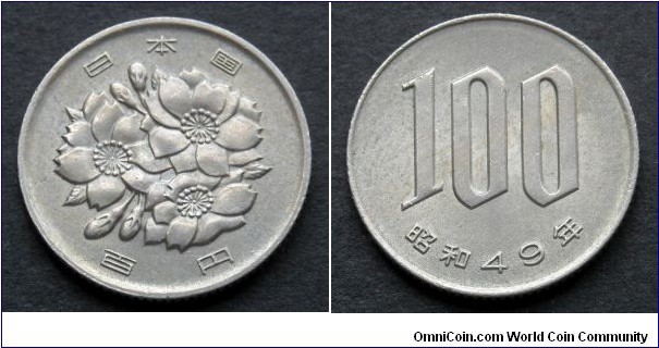 Japan 100 yen.
1974