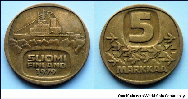 Finland 5 markkaa.
1979 K