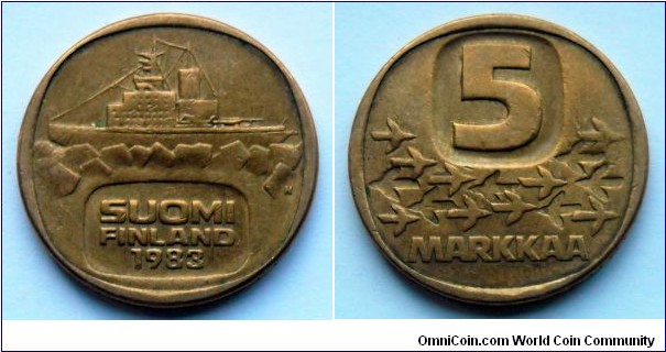 Finland 5 markkaa.
1983 N