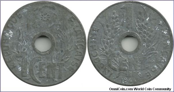 Indochina-Fr 1 Centime 1941(KM#24.3)