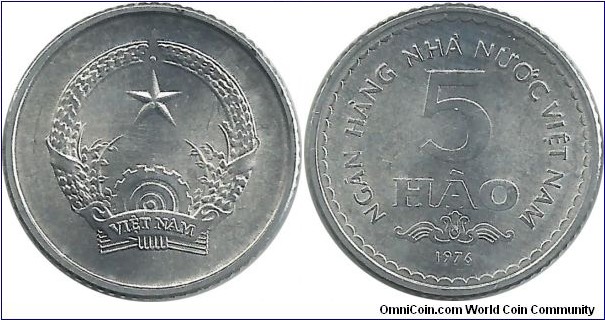 VietNam 5 Hao 1976-Unc