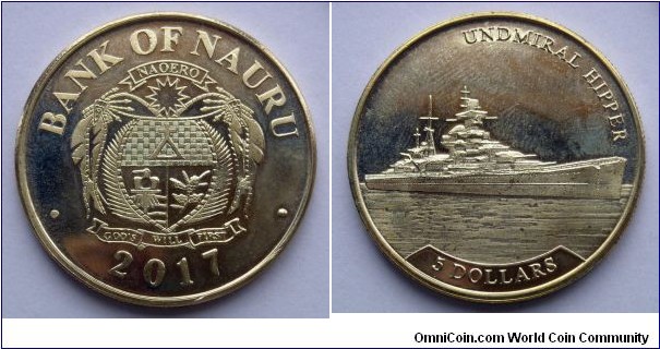 Nauru 5 dollars.
2017, Admiral Hipper
