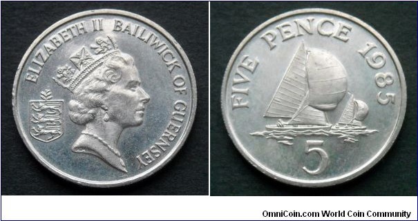 Guernsey 5 pence.
1985, Mintage: 35.000 pieces.