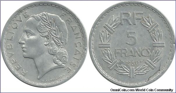 France 5 Francs 1950