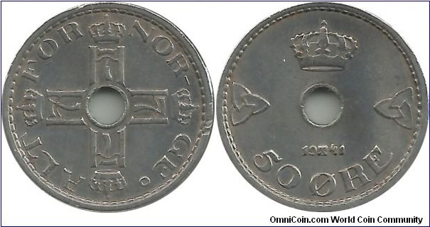 Norway 50 Øre 1941