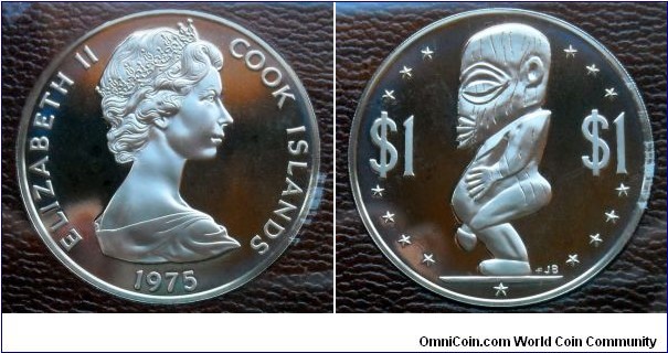 Cook Islands 1 dollar.
1975, Proof from Franklin Mint.