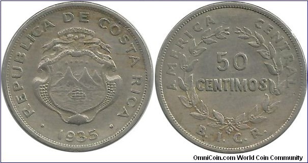 CostaRica 50 Centimos 1935