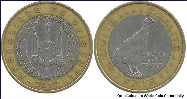 Djibouti 250 Francs 2012