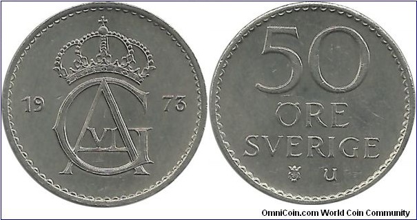 Sweden 50 Öre 1973