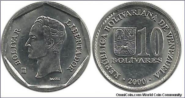 VenezuelaBR 10 Bolivares 2000