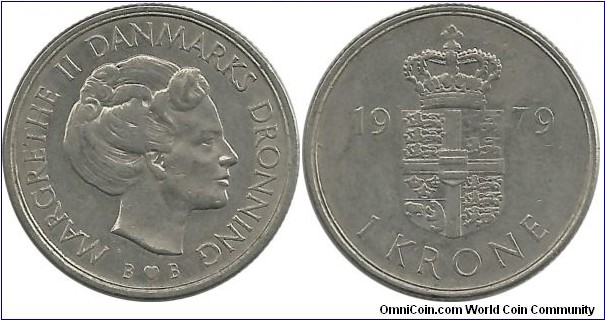 Denmark 1 Krone 1979