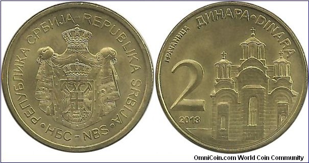 Serbia-Republic 2 Dinara 2013