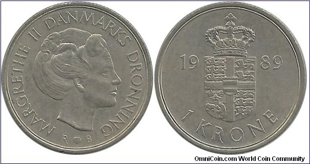 Denmark 1 Krone 1989