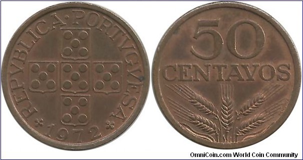 Portugal 50 Centavos 1972