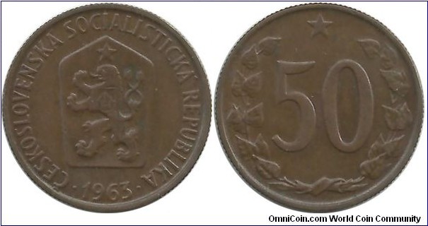 Czechoslovakia 50 Haleru 1963