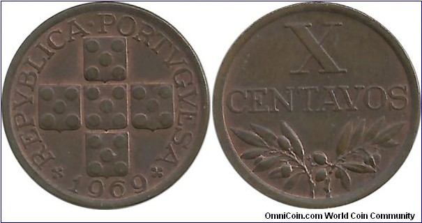 Portugal 10 Centavos 1969
