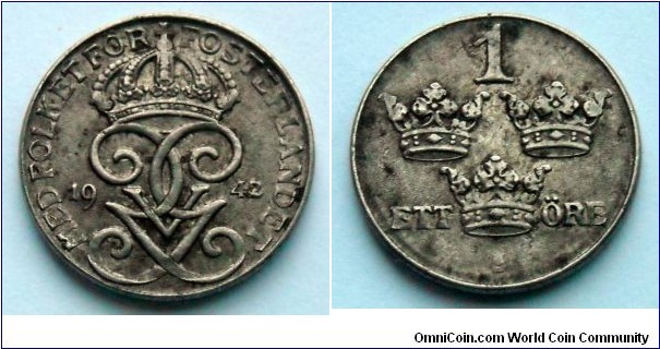 Sweden 1 ore.
1942, Iron