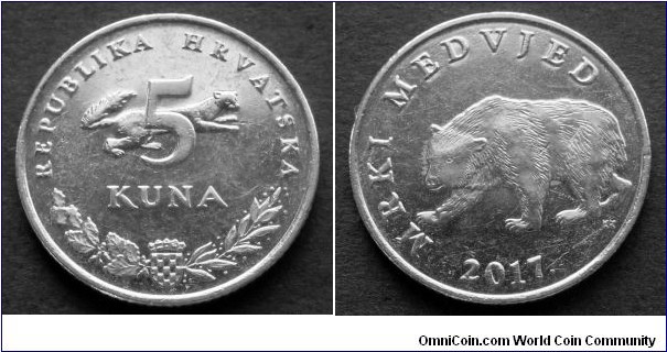 Croatia 5 kuna.
2017