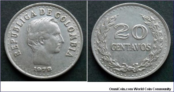Colombia 20 centavos.
1972