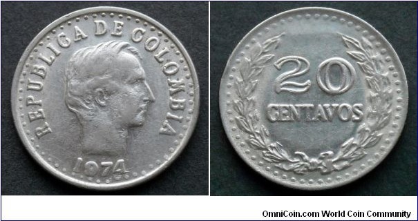 Colombia 20 centavos.
1974