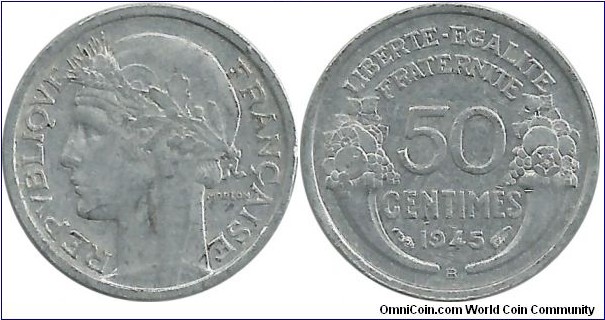 France 50 Centimes 1945B