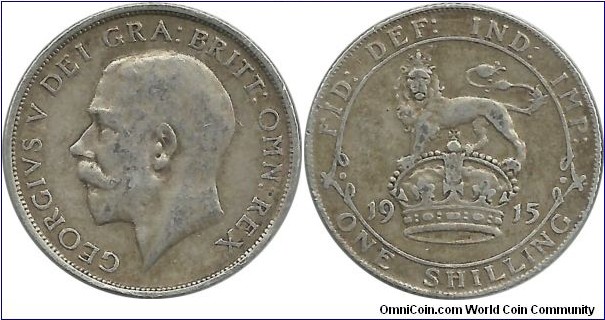 G.Britain 1 Shilling 1915