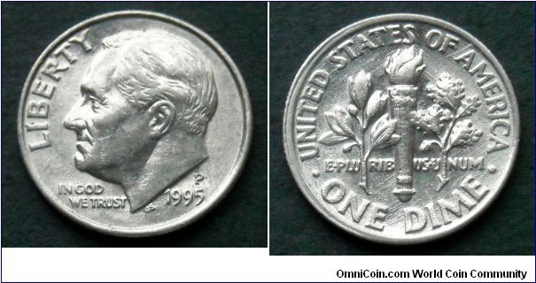 1995 P Roosevelt dime.