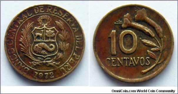 Peru 10 centavos.
1972
