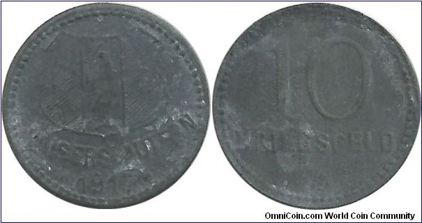 Germany-Kaiserslautern 10 Pfennig 1917 (Kriegsgeld) -Zn-