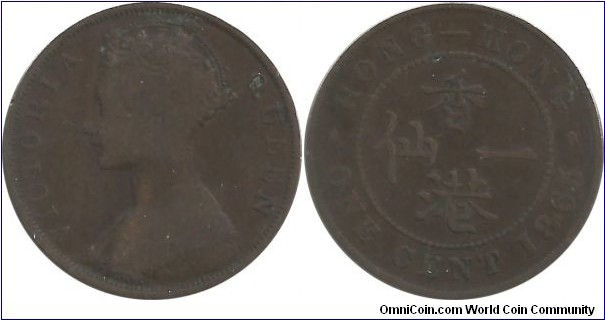 HongKong 1 Cent 1865