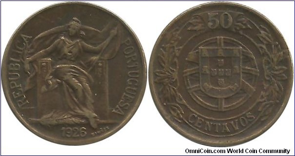 Portugal 50 Centavos 1926