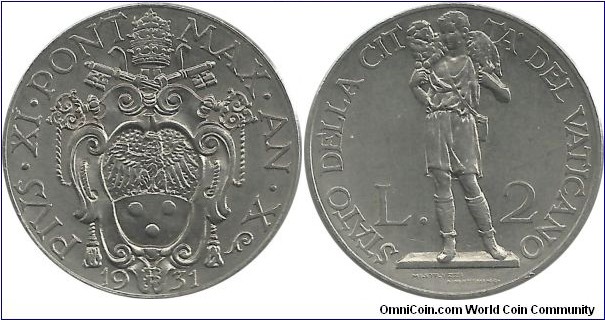 Vatican 2 Lire 1931