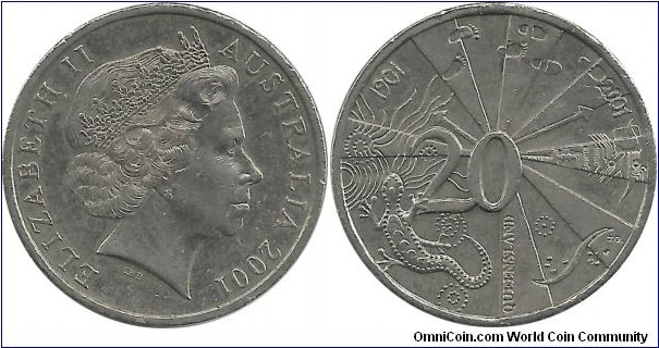 AustraliaComm 20 Cents 2001 - Queensland