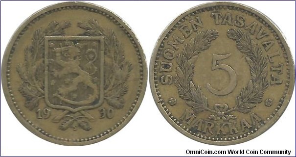 Finland 5 Markkaa 1930