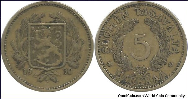 Finland 5 Markkaa 1930