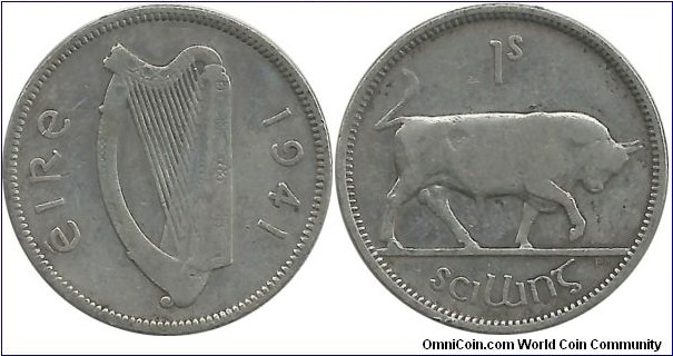 Ireland 1 Shilling 1941