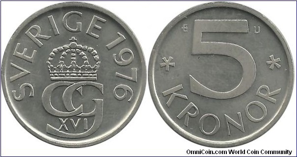 Sweden 5 Kronor 1976