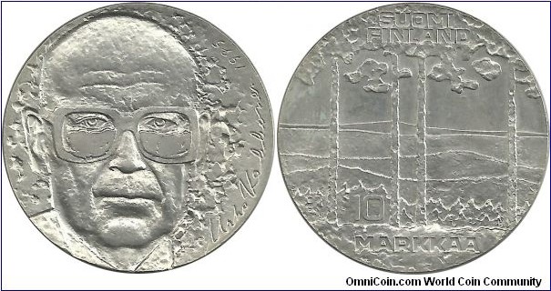 Finland 10 Markkaa 1995-75th Birthday of President Urho Kekkonnen