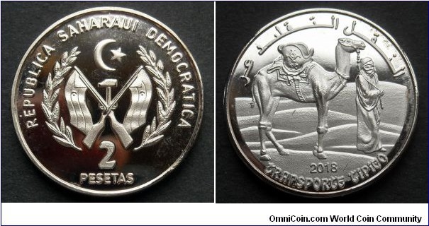 Western Sahara 2 pesetas.
2018