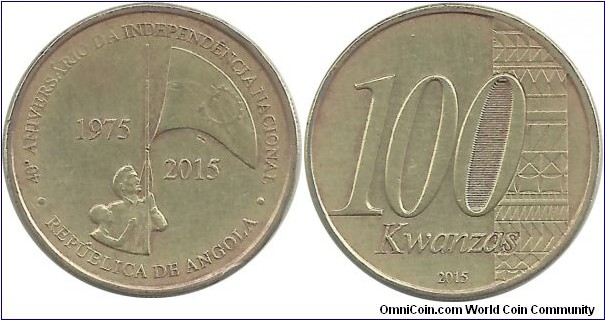 Angola 100 Kwanzas 2015 - 40th Anniversary of Independence Serie (I clean this coin)