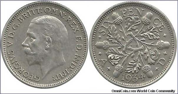 GreatBritain 6 Pence 1934