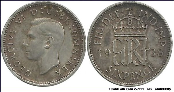 GreatBritain 6 Pence 1938
