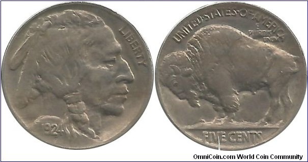 USA 5 Cents 1924