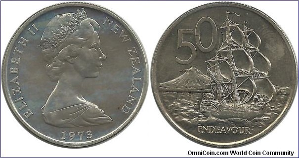 NewZealand 50 Cents 1973
