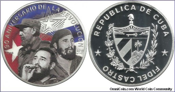 Cuba-medallion Fidel Castro's 90th Birthday (13th August 1926 - 25th November 2016)