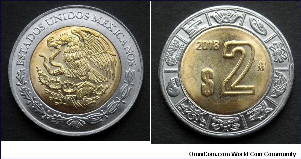 Mexico 2 pesos.
2018