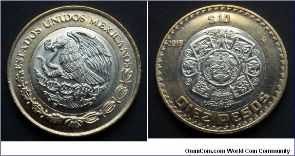Mexico 10 pesos.
2018
