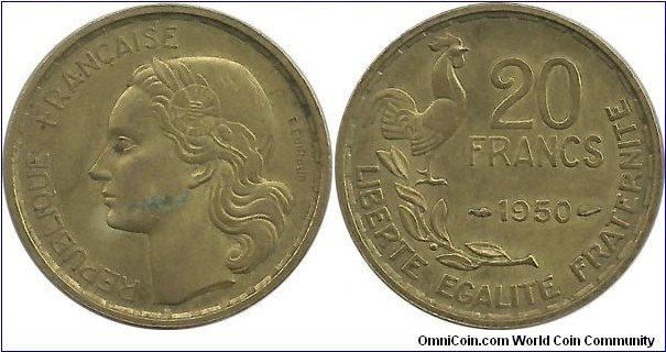 France 20 Francs 1950