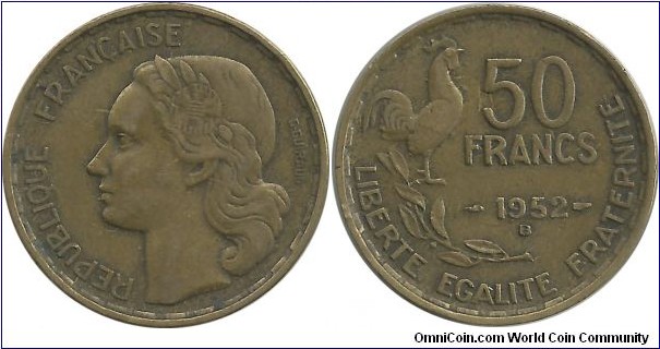 France 50 Francs 1952B